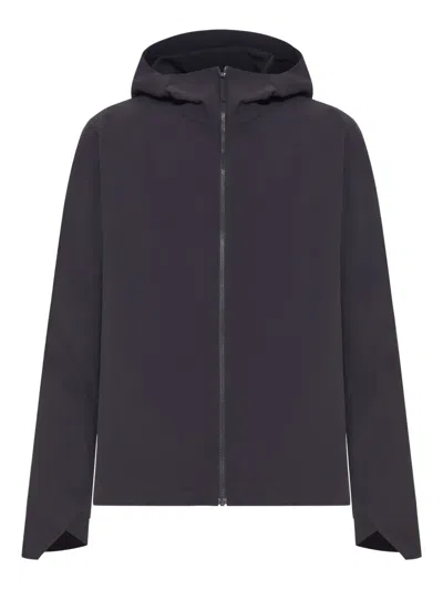 Veilance Hooded Zip-fastening Jacket In Black