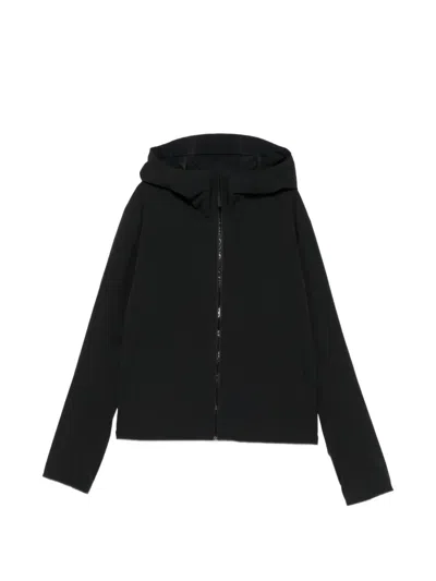 Veilance Hooded Zip-up Jacket In Black