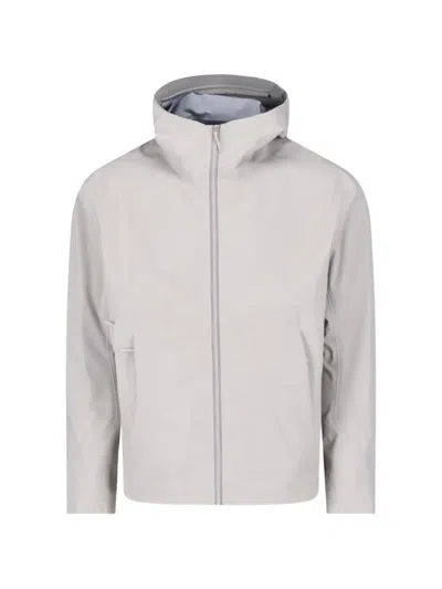 Veilance Hooded Zip-up Jacket In Neutrals
