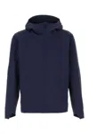 Veilance Hooded Long Sleeve Nylon Windbreaker In Blue