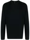 Veilance Wool Blend Crew Neck Sweater With Long Sleeves In Black