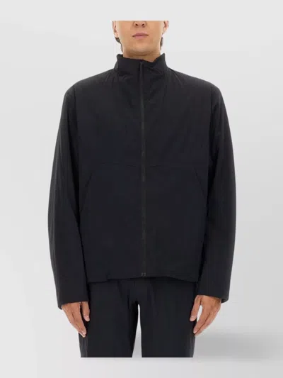 Veilance Lightweight High Collar Long Sleeve Jacket In Black