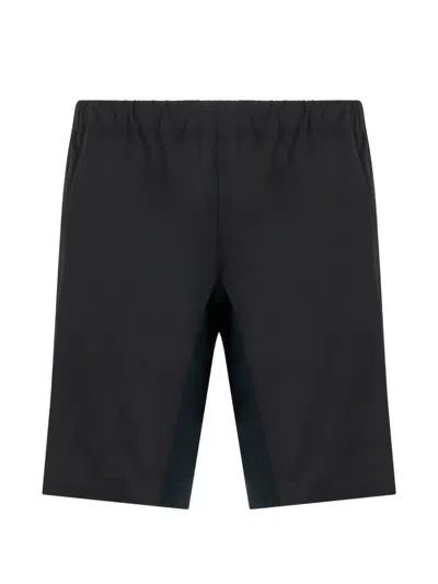 Veilance Logo-patch Elasticated Shorts In Black