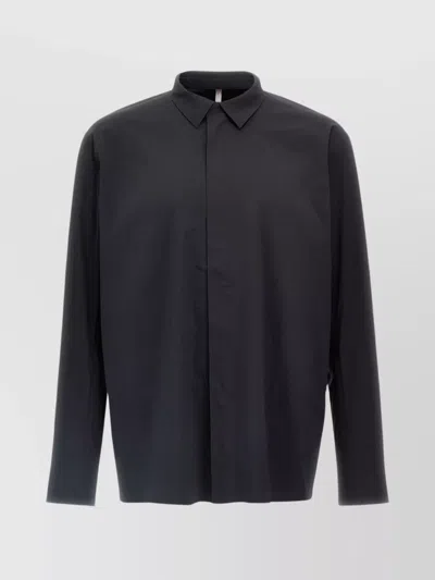 Veilance Long Sleeve Shirt Hidden Button Placket In Multi