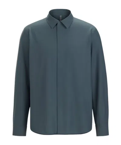 Veilance Long-sleeved Shirt In Blue