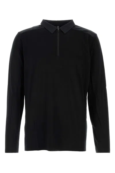 Veilance Men's Frame Long Sleeve Polo In Black