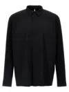 Veilance Long Sleeve Shirt Hidden Button Placket In Black