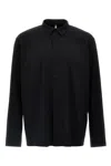 Veilance Long Sleeve Shirt Hidden Button Placket In Black