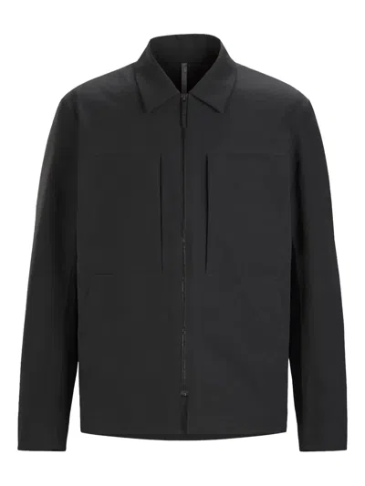 Veilance Mionn Classic-collar Zip-fastening Shirt Jacket In Black
