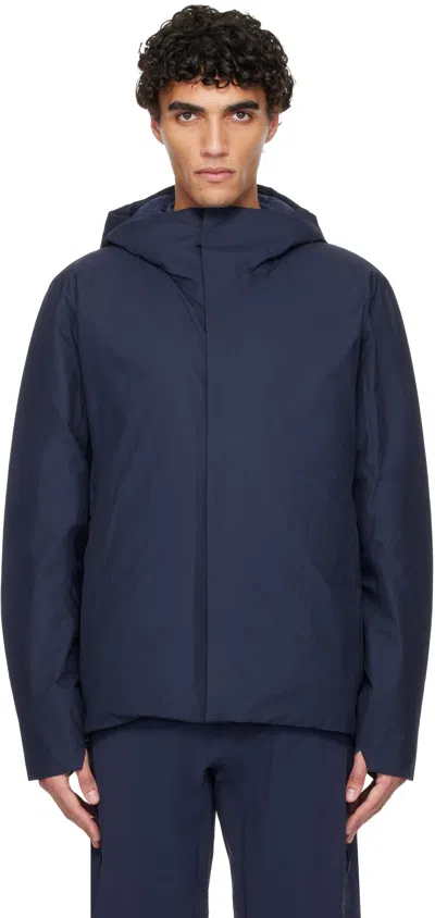 Veilance Navy Altus Down Jacket In Blue