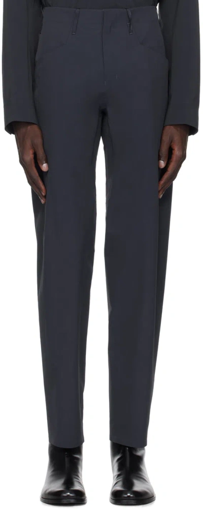 Veilance Navy Voronoi Trousers In 001280 Black Sapphire