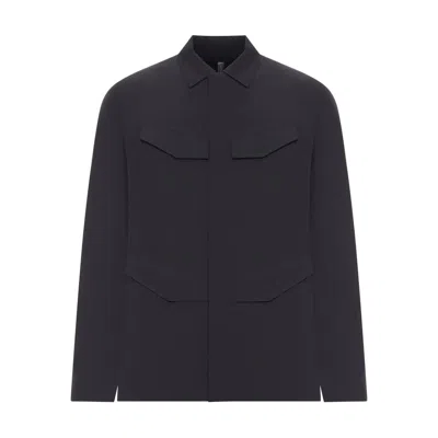 Veilance High-neck Flap-pocket Jacket In Black