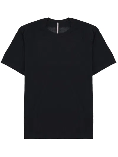 Veilance Crew Neck Smooth Texture Relaxed T-shirt In Black