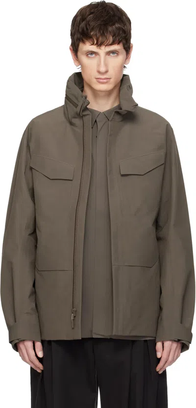 Veilance Taupe Field Jacket In Green