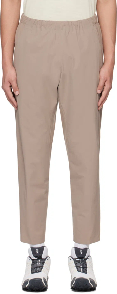 Veilance Taupe Secant Comp Track Trousers In Soil