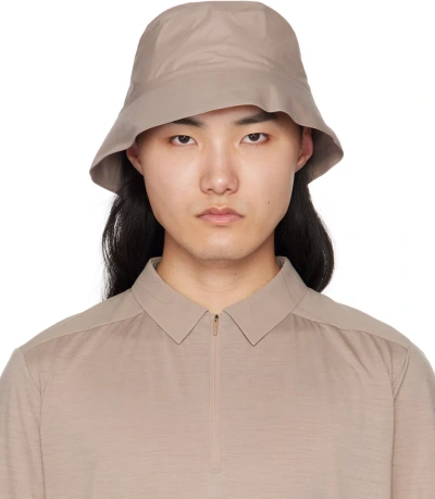 Veilance Taupe Waterproof Bucket Hat In Soil