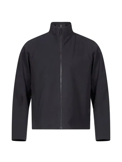 Veilance Zip-up High-neck Coat In Blue