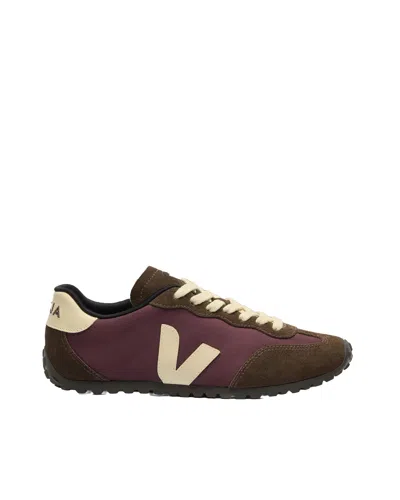 Veja Aerodynamic Sneakers With Jagged Sole And Suede Accents In Brown