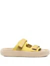 Veja Arpoador Double-strap Suede Sandals In Yellow