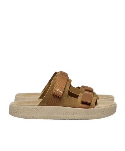 Veja Arpoador Strap Flat Sandals In Brown