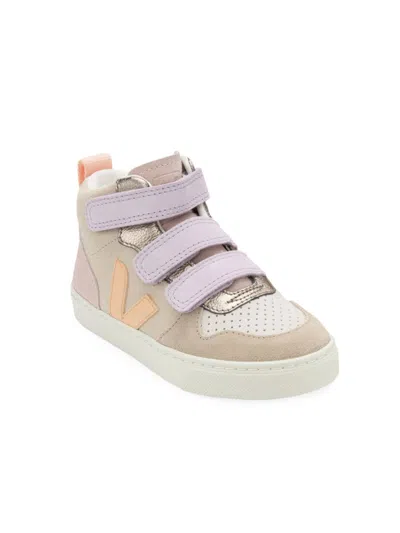 Veja Baby Girl's, Little Girl's & Girl's Mid V-10 Suede Sneakers In Almond
