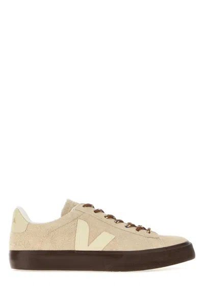 Veja Sand Suede Campo Sneaker In Animal Print