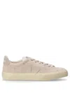 Veja Beige Logo Sneakers In Nude