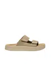 Veja Touch-strap Platform Sandals In Neutral