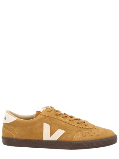 VEJA BEIGE SOLID VOLLEY SNEAKERS