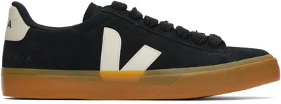 Veja Black Campo Bold Suede Sneakers In Black_pierre