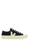 Veja Black Wata Ii Low Canvas Sneakers In Blackpierre