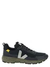 Veja Black Grey Logo Sneakers In Black