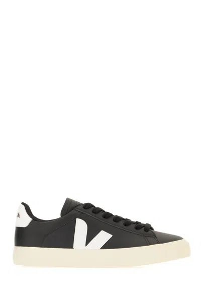 Veja Black Leather Campo Sneakers In Multi