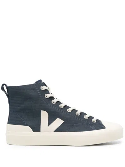 Veja Blue Logo High-top Sneakers