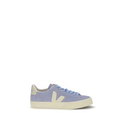 Veja Powder Blue Suede Campo Sneakers In Purple