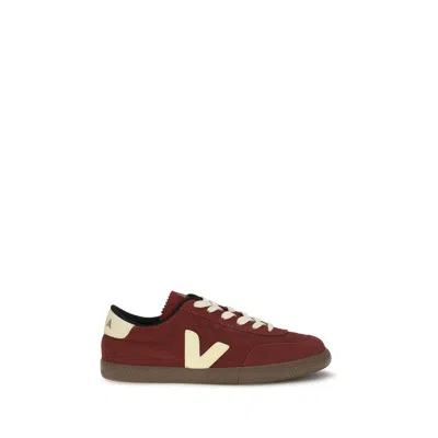 Veja Bordeaux Suede Leather Low Top Sneakers In Brown