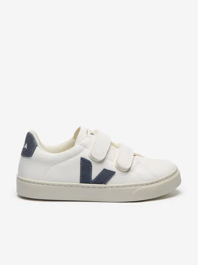 Veja Kids'  Boys Leather Small Esplar Trainers In White