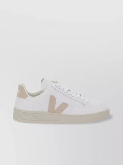 VEJA CALFSKIN LOW-TOP SNEAKERS FEATURING ICONIC LOGO