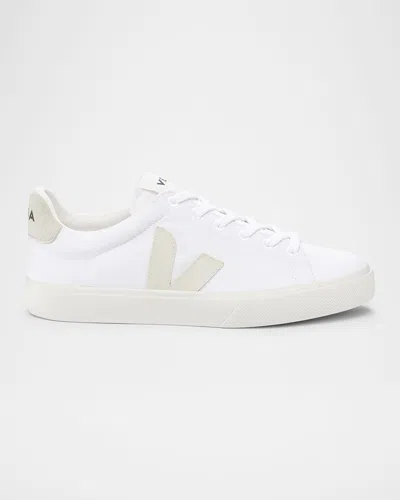 Veja Campo Bicolor Cotton Low-top Sneakers In White Pierre