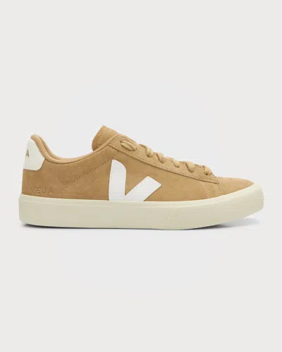 Veja Campo Low-top Suede Sneakers In Dune White