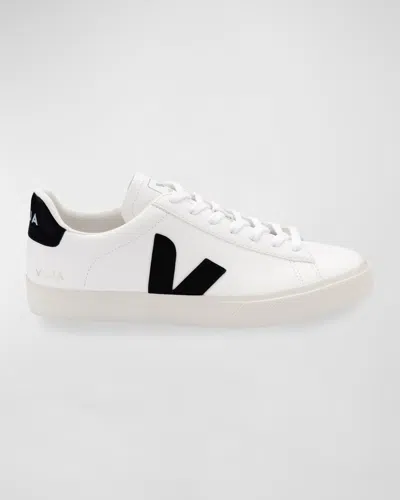 VEJA CAMPO BICOLOR LEATHER LOW-TOP SNEAKERS