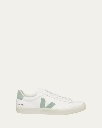 Veja Campo Bicolor Leather Low-top Sneakers In White