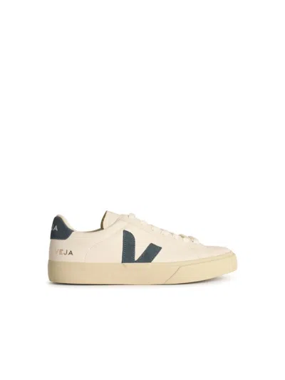 Veja Campo Blu' White Leather Sneakers