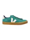 Veja Bold Round Toe Suede Sneakers In Golf_pierre