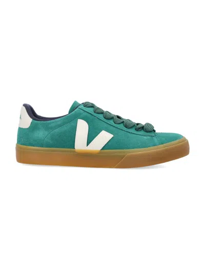 Veja Campo Bold Suede Sneakers In Golf/pierre