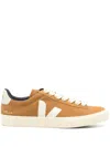 Veja Bold Suede Sneakers With Contrast Heel Tab In Brown