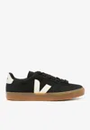 Veja Campo Bold Suede Low-top Sneakers In Black