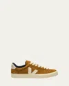 Veja Bold Suede Sneakers With Contrast Heel Tab In Brown