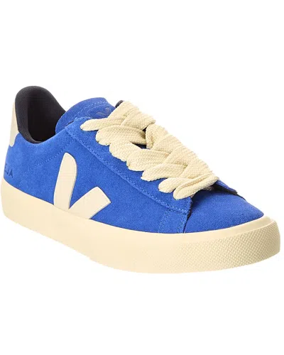 Veja 'volley' Blue Sneaker With Side Logo And Lettering Logo On The Heel