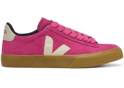 Pre-owned Veja Campo Bold Suede (women's) Sneakers In Pink Pierre/natural